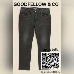 GOODFELLOW & CO Slim Fit Stretch Jeans – Washed Black, Size 36x30